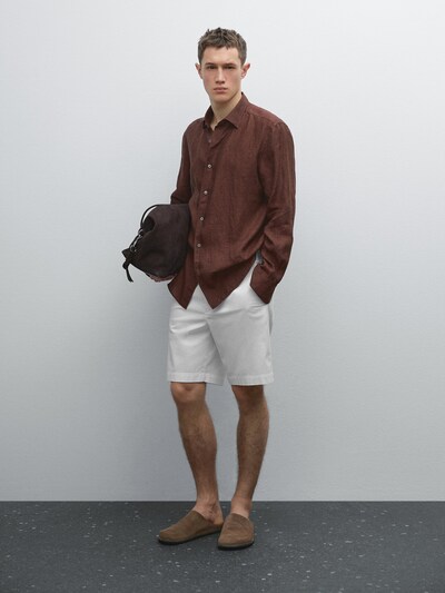 Zara Шорты-бермуды из хлопчатобумажной смеси