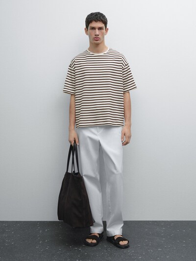 Zara Футболка в полоску из 100% хлопка