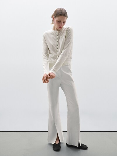 Zara Брюки-клеш с отверстиями из кожи - STUDIO