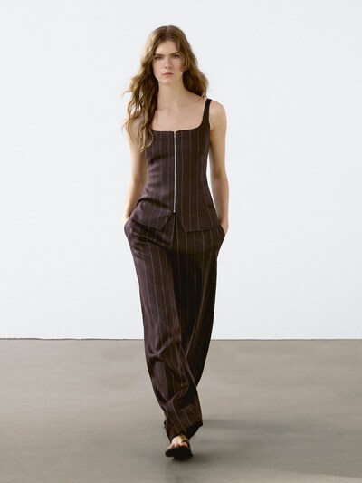 Zara Брюки прямого кроя в полоску