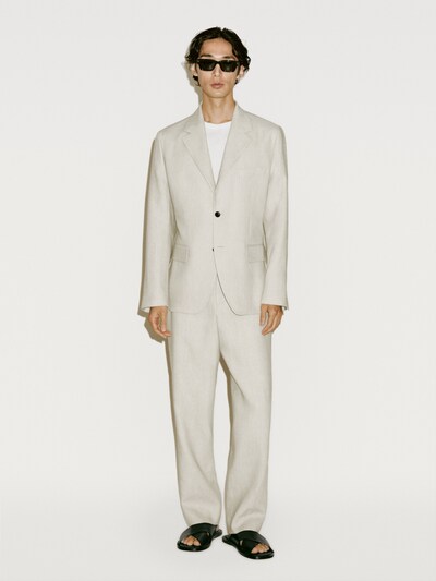 Zara Блейзер для костюма из 100% льна - лимитированная серия