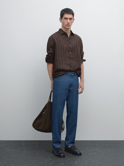 Zara Легкие хлопчатобумажные джинсы зауженного кроя