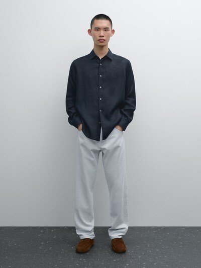 Zara Отбеленные джинсы свободного кроя