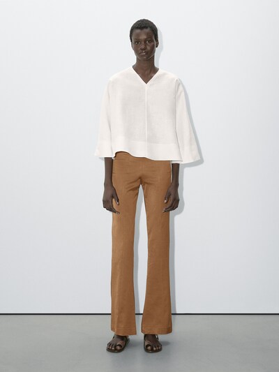 Zara Атласные брюки-клеш - ателье