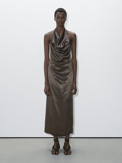 Zara Струящееся драпированное платье - студия