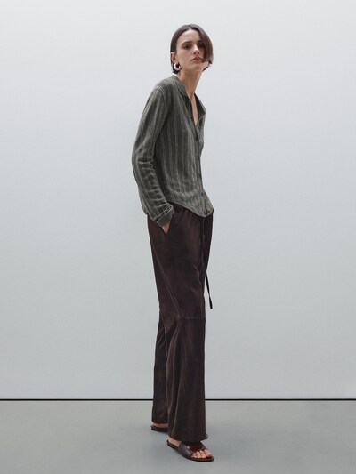 Zara Кардиган в полоску из 100% льна