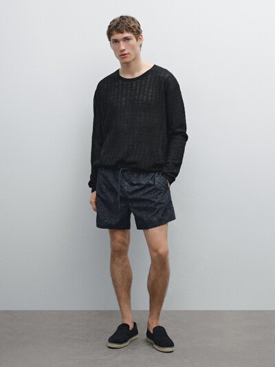 Zara Короткий крой для плавания с принтом