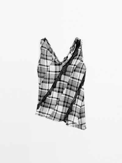 Zara Верх украшен лентами из хлопчатобумажной смеси