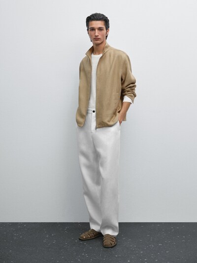 Zara Куртка-бомбер из 100% льна