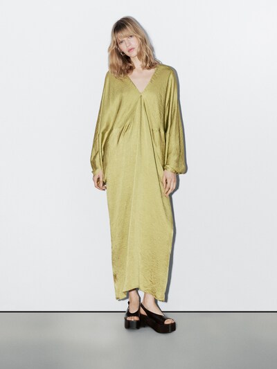 Zara Платье-халат из потока атласа - STUDIO