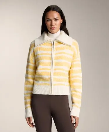 STRIPED JACQUARD KNIT JACKET- Заказать в России