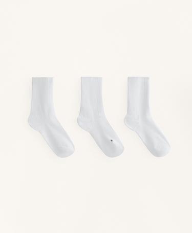 Zara 3 пары классических спортивных носков из смесового полиамида