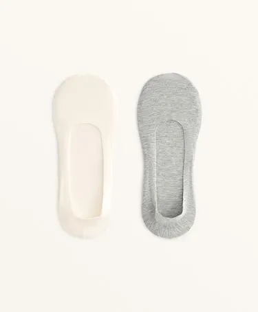 2 пары носков-невидимок из смесового хлопка со средним вырезом- Заказать в России