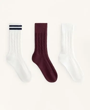 3 пары классических носков из смесового хлопка