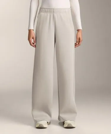 Широкие прямые брюки в рубчик с модалом и начесом- Заказать в России