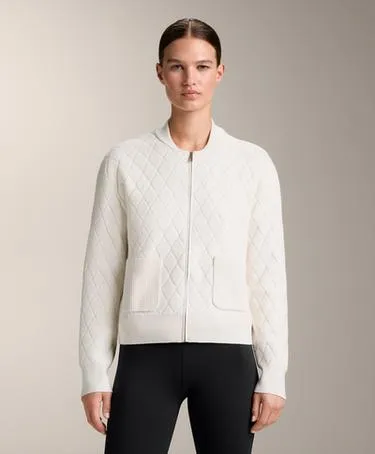 Вязаная куртка с ромбовидной структурой- Заказать в России