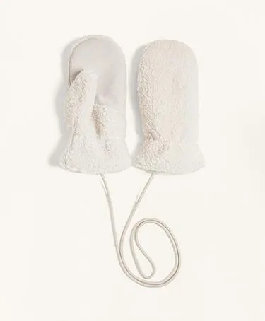 Рукавицы из искусственной овчины со шнурком- Заказать в России