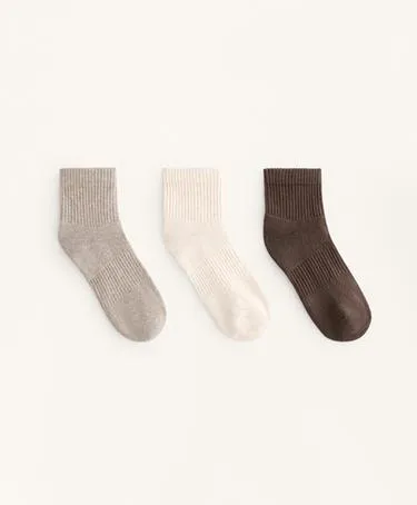 3 пары коротких носков из ткани с хлопком