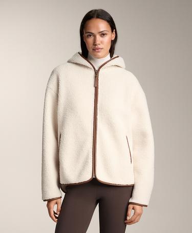 Zara Куртка из искусственной овчины с капюшоном