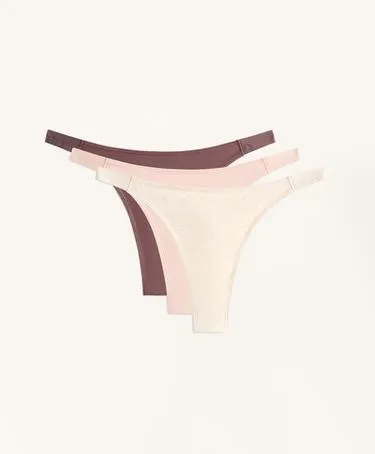 3 трусов танга из смесового хлопка с логотипом