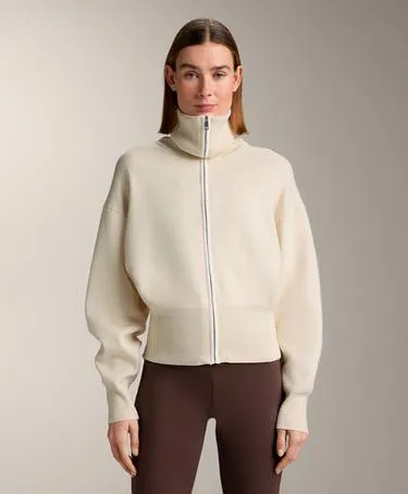 Вязаная куртка на молнии с контрастными деталями- Заказать в России