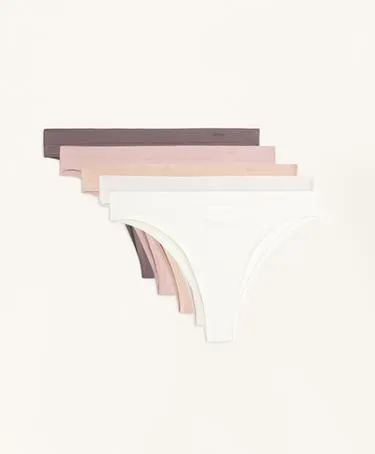 5 бесшовных трусов бразильяно SEAMLESS из мягкой ткани