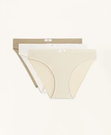 3 классических трусов в рубчик из смесового хлопка с логотипом- Заказать в России