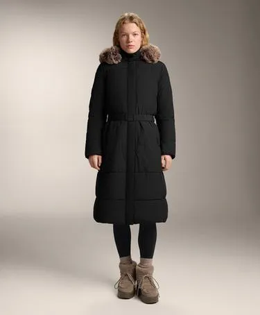 Длинный стеганый пуховик с водоотталкивающим покрытием PRIMALOFT®- Заказать в России