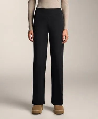 Прямые утепленные брюки с высокой посадкой- Заказать в России