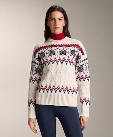 Zara Джемпер с узором снежинок из жаккарда