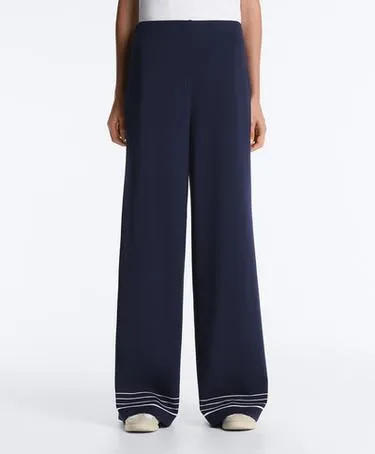 Брюки с морскими полосками из модала