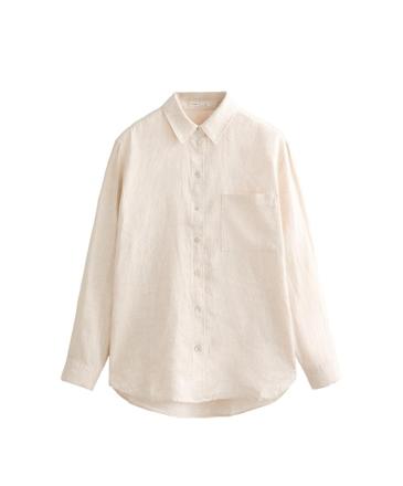 Zara Рубашка RELAXED из 100% льна