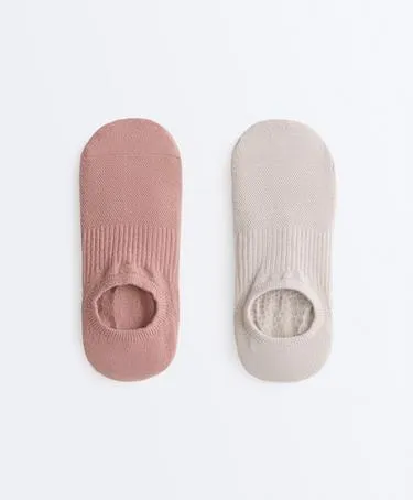 2 пары невидимых носков из смесового хлопка для йоги и пилатеса