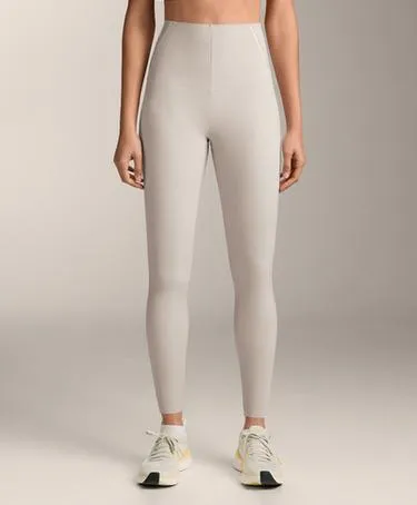 HIGH-RISE COMPRESSIVE REFLECTIVE CORE CONTROL ANKLE-LENGTH LEGGINGS
