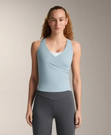 Футболка без рукавов COMFORTLUX с перекрещивающимся воротником- Заказать в России