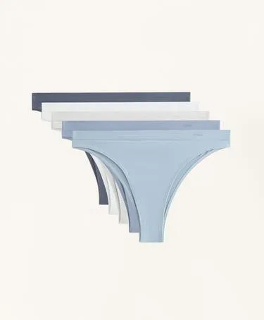 5 бесшовных трусов бразильяно SEAMLESS из мягкой ткани- Заказать в России