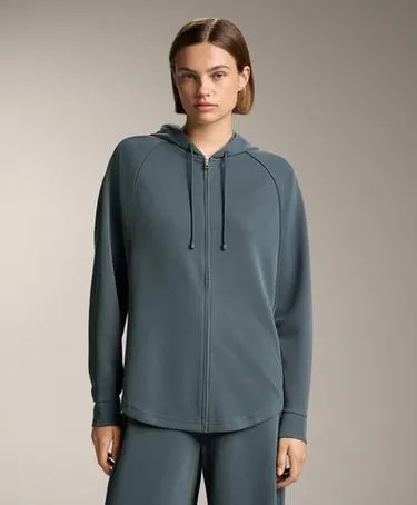 Куртка в рубчик с капюшоном и 29% модала- Заказать в России