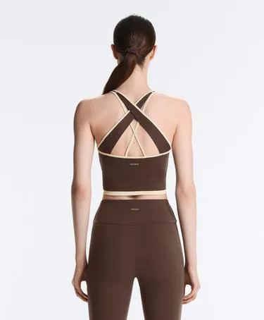 Топ COMFORTLUX с контрастным перекрестным дизайном на спине- Заказать в России