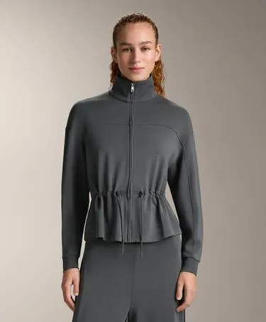 SOFT-TOUCH MODAL JACKET WITH ADJUSTABLE WAIST AND HIGH COLLAR