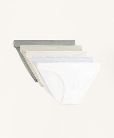 Zara 5 хлопковых классических трусиков купить с доставкой.