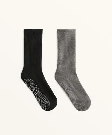 Носки из хлопкового смесового материала для классической йоги и пилатеса, 2 пары- Заказать в России