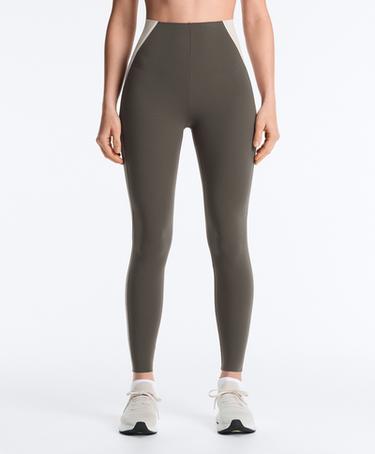 Zara Леггинсы с высокой посадкой и отражающими вставками для контроля фигуры до щиколотки