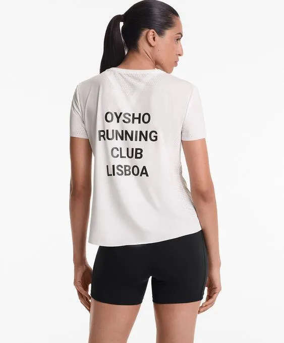 Футболка с короткими рукавами running club lisboa из технического материала- Заказать в России