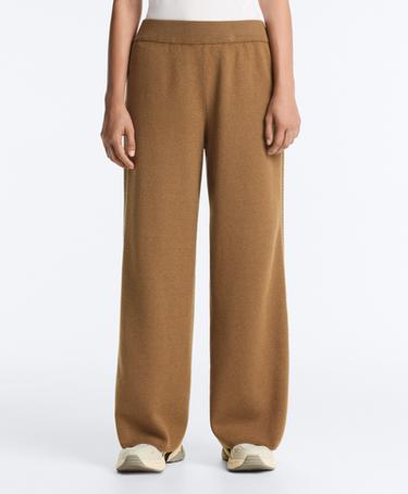 Zara Прямые брюки с боковой вязаной текстурой купить с доставкой.