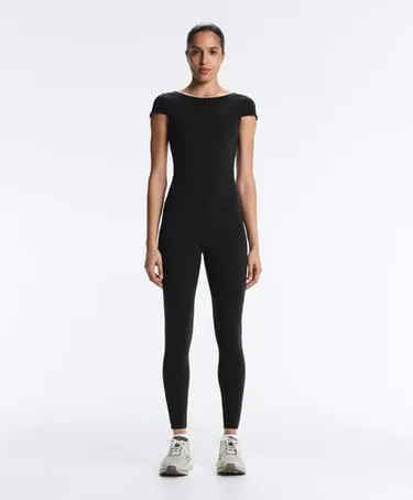 Длинный комбинезон Compressive с коротким рукавом