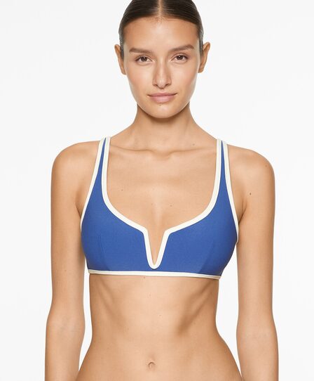 Zara Топ бикини с вырезом халтер и окантовкой