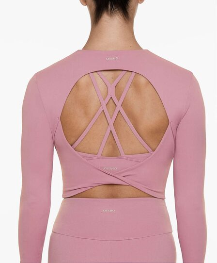 Zara Короткий лонгслив COMFORTLUX с открытой спиной