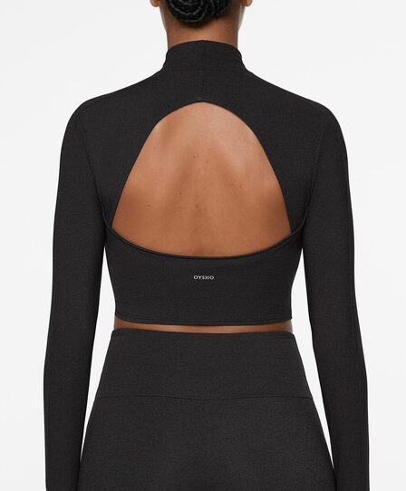 Zara Укороченный лонгслив с высоким воротником COMFORTLUX