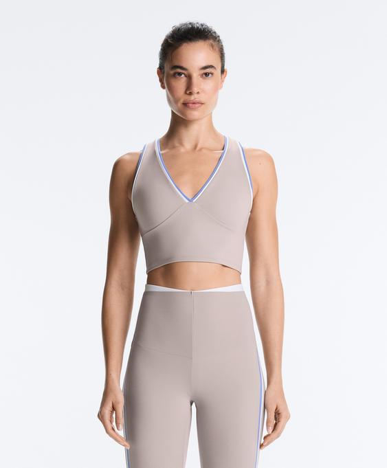 Zara Майка - топ COMPRESSIVE контраст купить с доставкой.