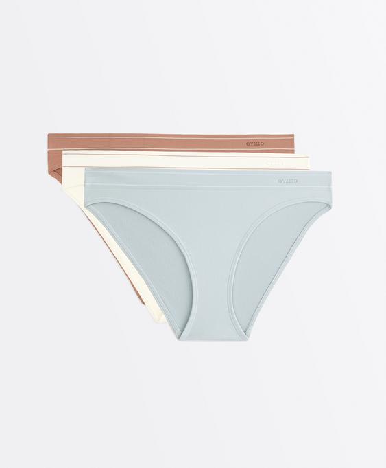 Zara 3 бесшовных классических трусов SEAMLESS SOFT TOUCH с контрастным LOGO